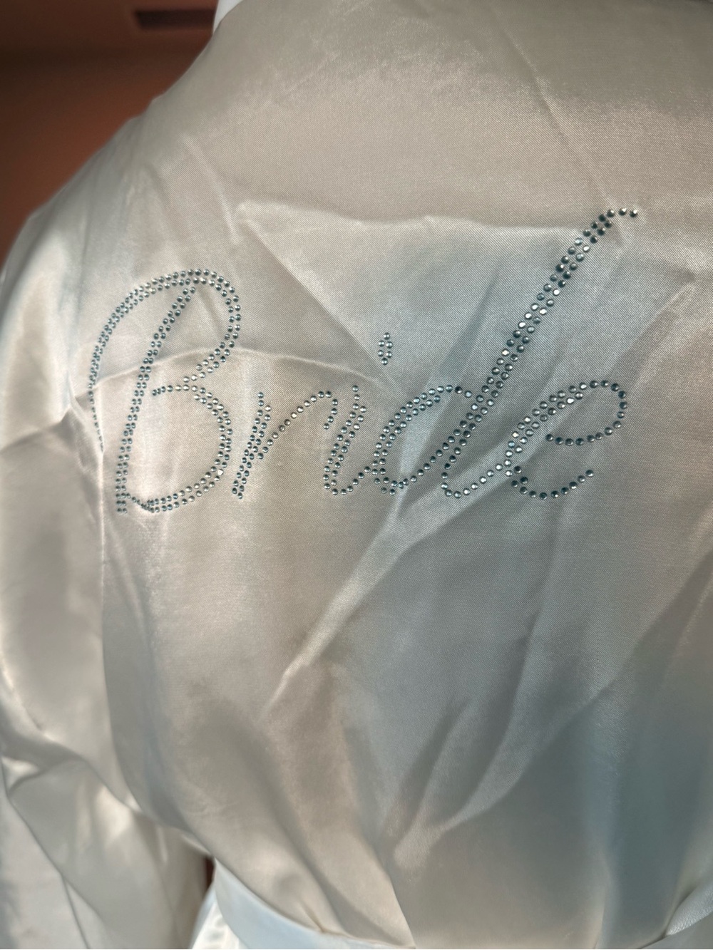 Satin 'Bride' Robe in Ivory - Picture 6 of 8